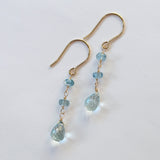 アクアマリンのコンパクトピアス