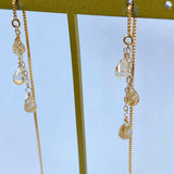 ルチルクォーツのアメリカンピアス