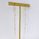 淡水パールの華奢ロングピアス