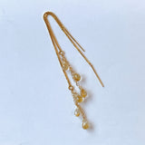 ルチルクォーツのアメリカンピアス