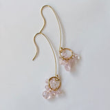 モルガナイトのリングピアス