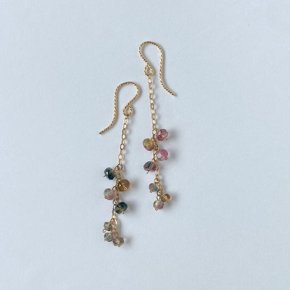 bicolor tourmaline earrings