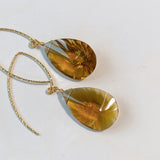 大粒ビアクォーツの一粒ピアス