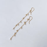 淡水パールの華奢ロングピアス