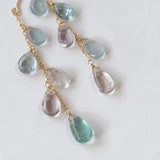 アフガニスタンフローライトの5連ピアス