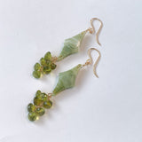 グリーンジャスパーとペリドットのピアス