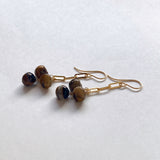 tiger eye chain earrings 