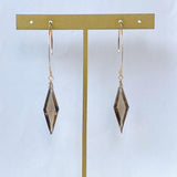 ロゼンジステップカットシトリンの一粒ピアスA