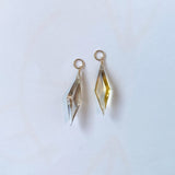 ロゼンジステップカットシトリンの一石ピアスチャーム