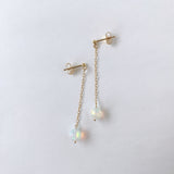 【YN様専用】ラウンドカットオパールのシンプルポストピアス