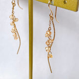 インペリアルトパーズのカービングピアス