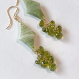 グリーンジャスパーとペリドットのピアス