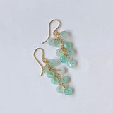 ペルーブルーオパールのしゃらしゃらピアス