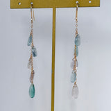 アフガニスタンフローライトの5連ピアス