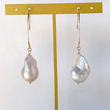 Oyster baroque pearl earrings