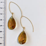 大粒ビアクォーツの一粒ピアス