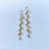 ルチルクォーツのシャンデリアピアス