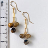 tiger eye chain earrings 