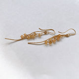 インペリアルトパーズのカービングピアス