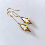 【鈴木様専用】ロゼンジステップカットシトリンのシンプルピアス