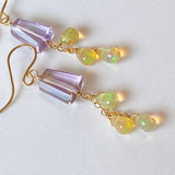 ametrine and opal drop earrings 