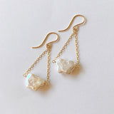 butterfly pearl swing earrings 