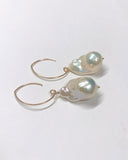 オイスターバロックパールの一粒ピアス⭐︎ピンクゴールド