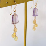 ametrine and opal drop earrings 