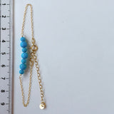 スリーピングビューティーターコイズの丸玉7粒ブレスレット