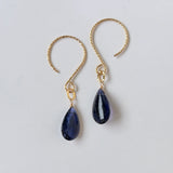 アイオライトの一粒ピアス　バルーンフック