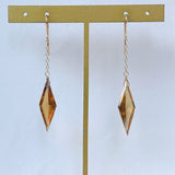 【鈴木様専用】ロゼンジステップカットシトリンのシンプルピアス