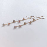 バイカラートルマリンのロングピアス