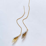 ロゼンジステップカットシトリンのアメリカンピアス