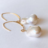 Oyster baroque pearl earrings