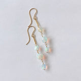 ラウンドカットオパールの三連ピアス