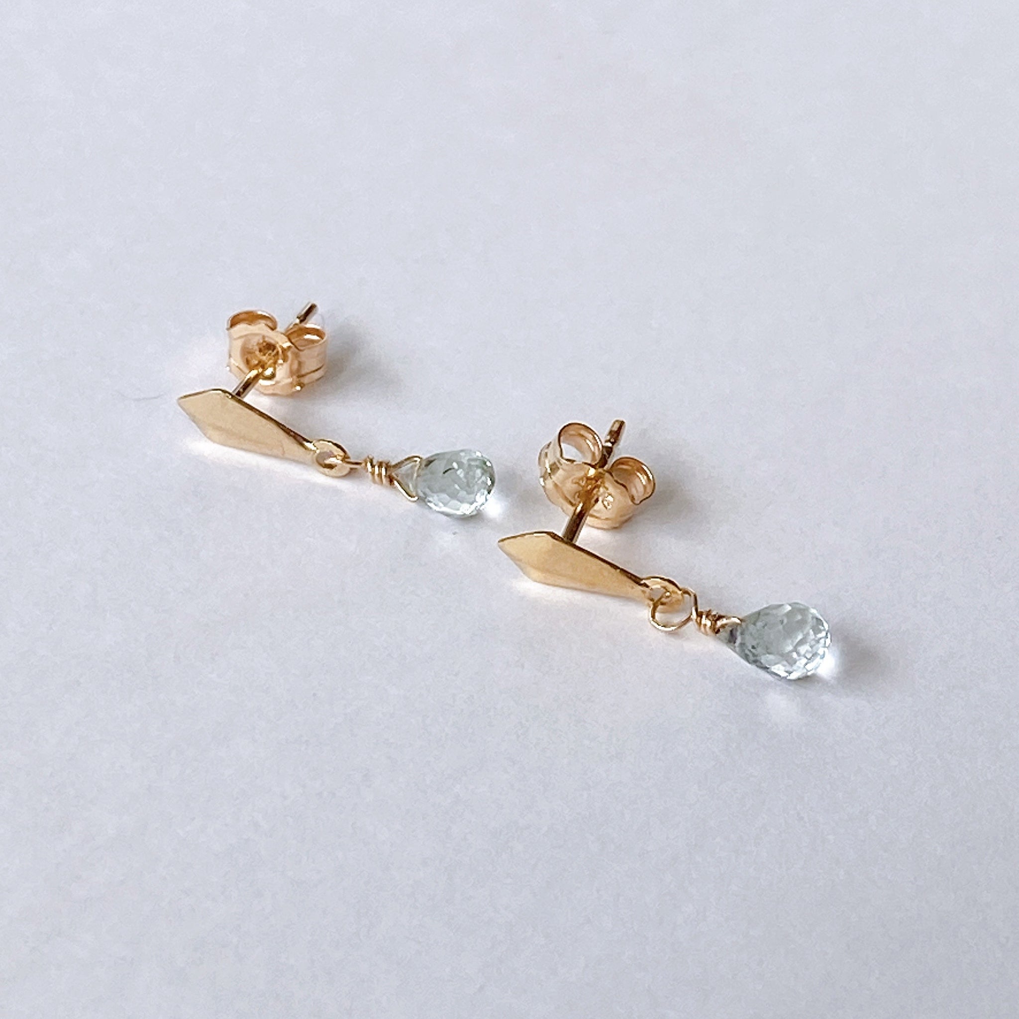 宝石質コロンビア産エメラルドの一粒ポストピアス – MUUKOJI