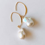 Oyster baroque pearl earrings