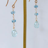 アクアマリンのコンパクトピアス