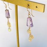 ametrine and opal drop earrings 