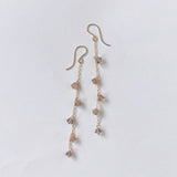 バイカラートルマリンのロングピアス