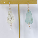 【saori様専用】ローマングラスとハーキマーのピアス