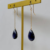 アイオライトのシンプルピアス