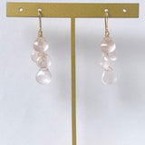 スターローズクォーツのピアス