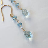 アクアマリンのコンパクトピアス