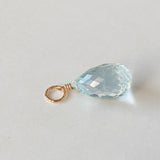 Large aquamarine pendant top 