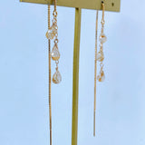 ルチルクォーツのアメリカンピアス