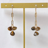 tiger eye chain earrings 