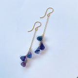 フローライトのトリプルピアス