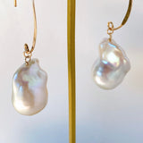 Oyster baroque pearl earrings