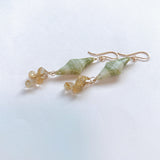 【鈴木様専用】グリーンジャスパーとルチルクォーツのピアス